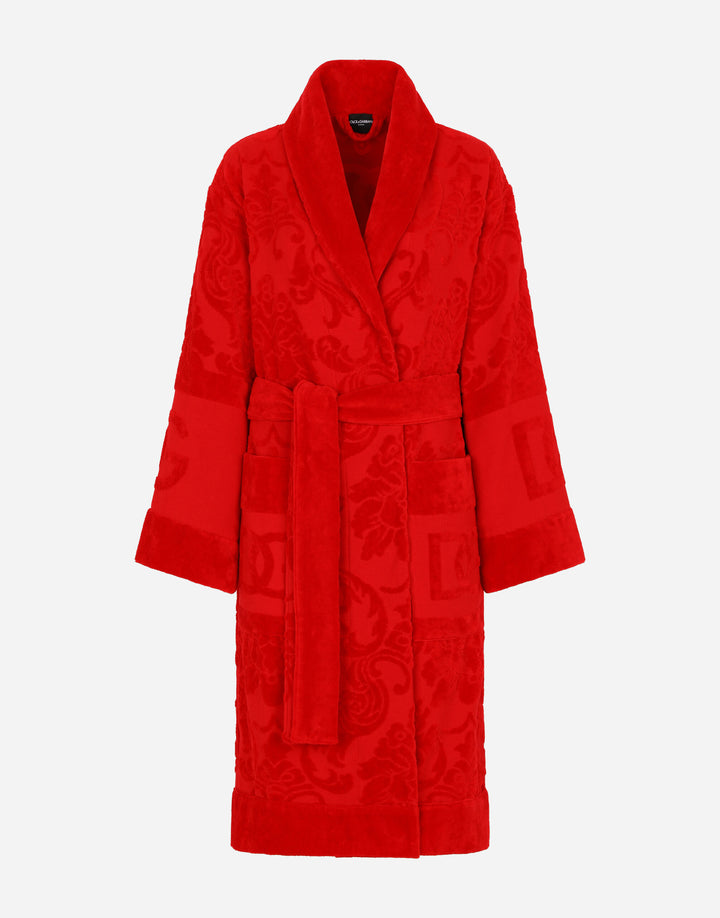 DG LOGO JACQUARD BATHROBE Bathroom Accessories Dolce&Gabbana   