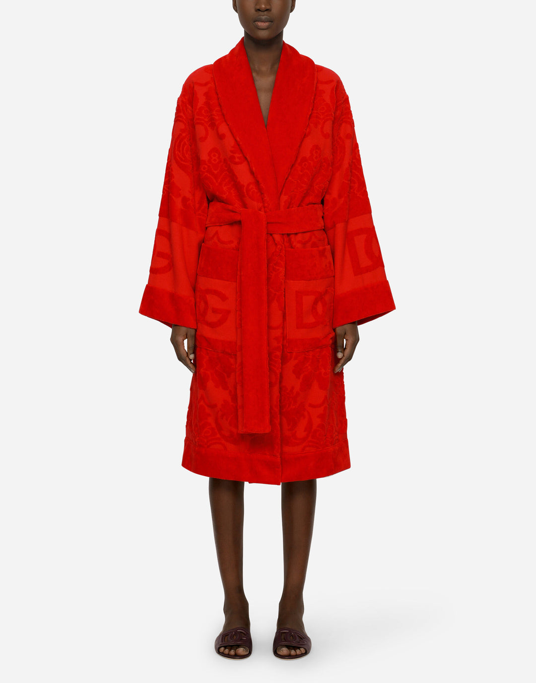 DG LOGO JACQUARD BATHROBE Bathroom Accessories Dolce&Gabbana   