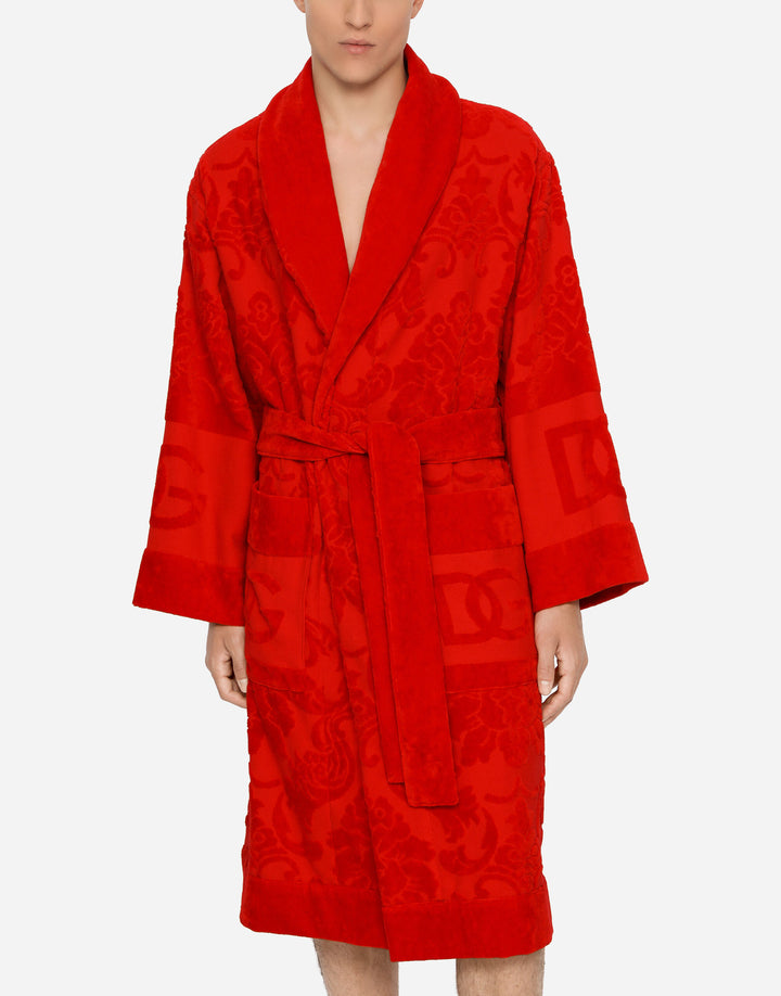 DG LOGO JACQUARD BATHROBE Bathroom Accessories Dolce&Gabbana   