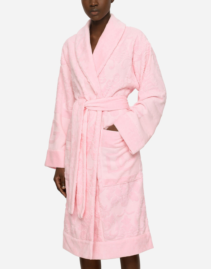DG LOGO JACQUARD BATHROBE Bathroom Accessories Dolce&Gabbana   