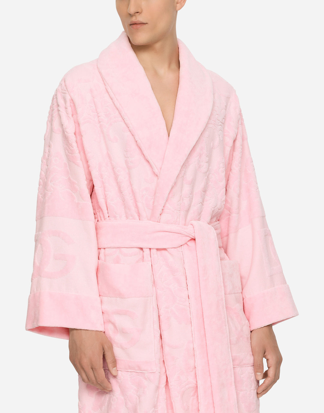 DG LOGO JACQUARD BATHROBE Bathroom Accessories Dolce&Gabbana   