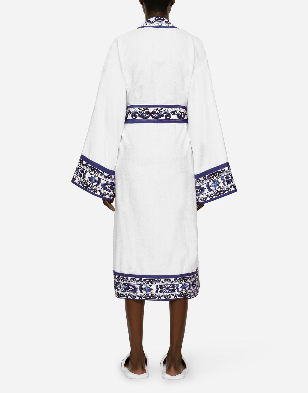 BLUE MEDITERRANEO BANDED BATHROBE Bathroom Accessories Dolce&Gabbana   