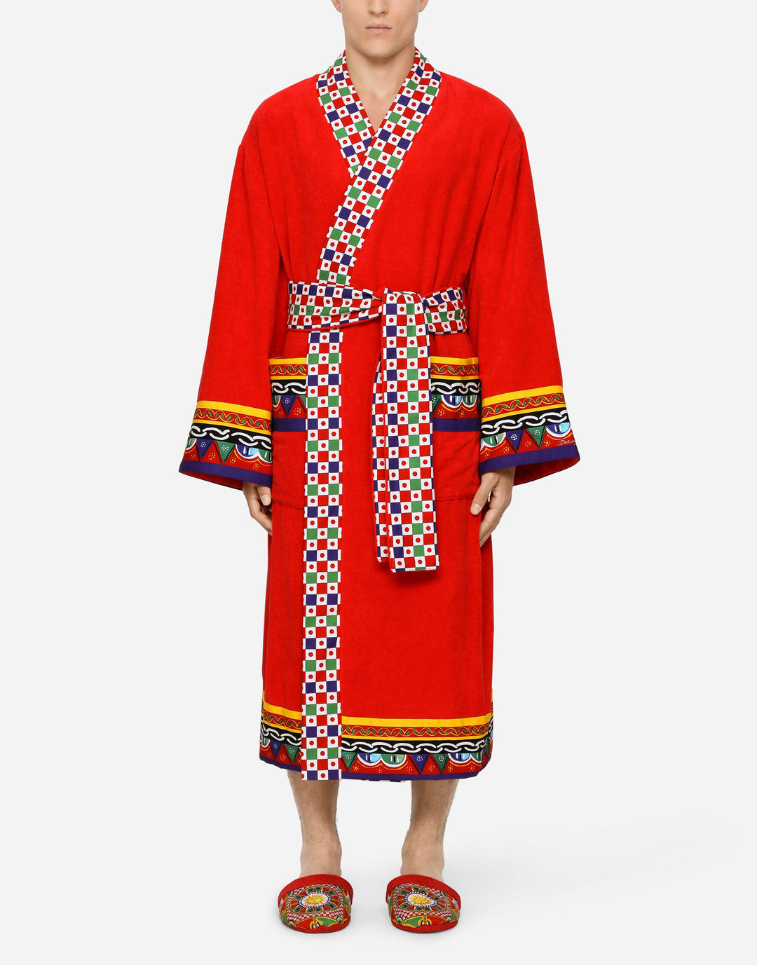 CARRETTO BANDED BATHROBE Bathroom Accessories Dolce&Gabbana   