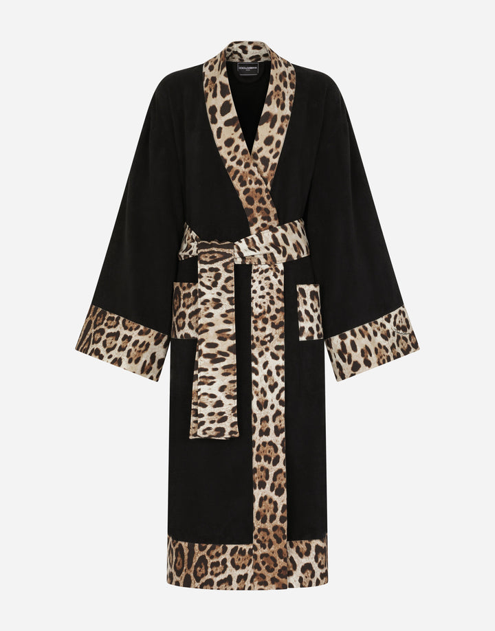 LEOPARD BANDED BATHROBE Bathroom Accessories Dolce&Gabbana   