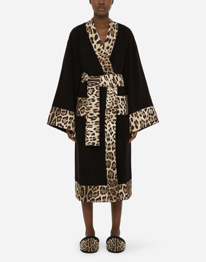 LEOPARD BANDED BATHROBE Bathroom Accessories Dolce&Gabbana   