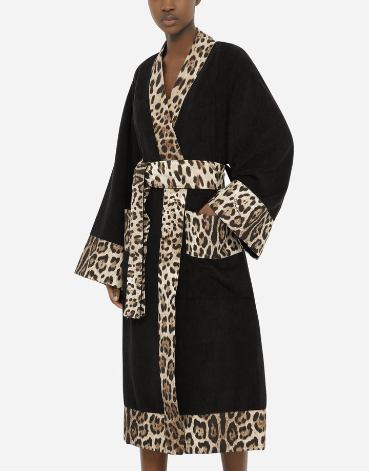 LEOPARD BANDED BATHROBE Bathroom Accessories Dolce&Gabbana   