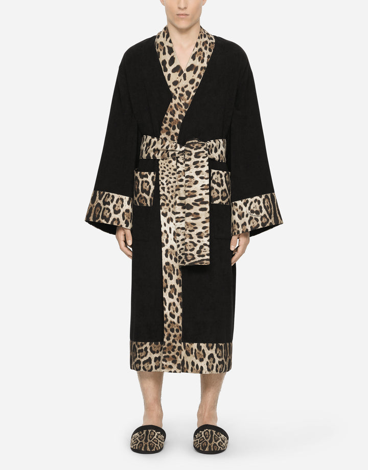 LEOPARD BANDED BATHROBE Bathroom Accessories Dolce&Gabbana   