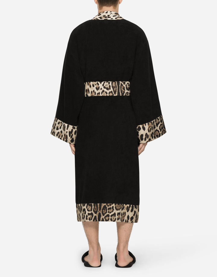 LEOPARD BANDED BATHROBE Bathroom Accessories Dolce&Gabbana   