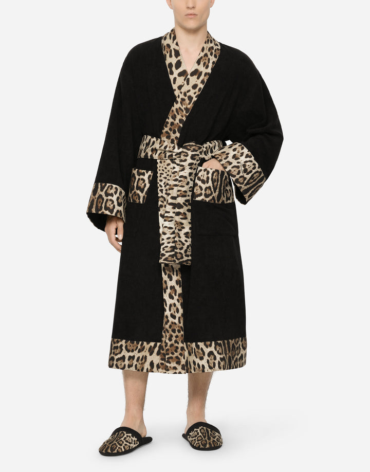 LEOPARD BANDED BATHROBE Bathroom Accessories Dolce&Gabbana   