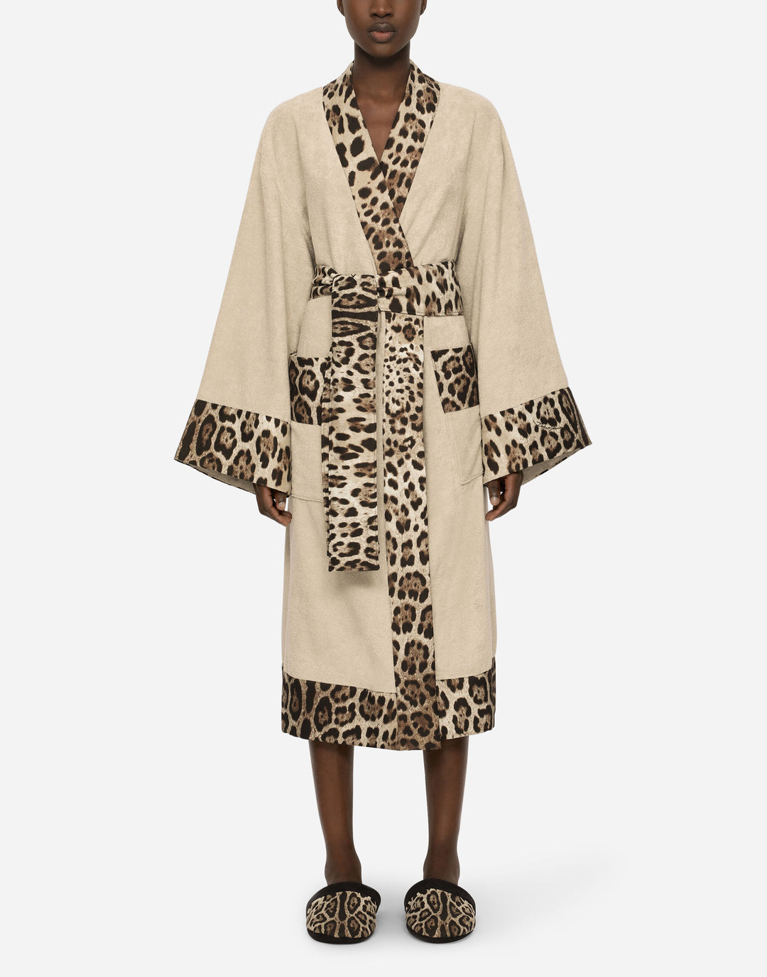 LEOPARD BANDED BATHROBE Bathroom Accessories Dolce&Gabbana   