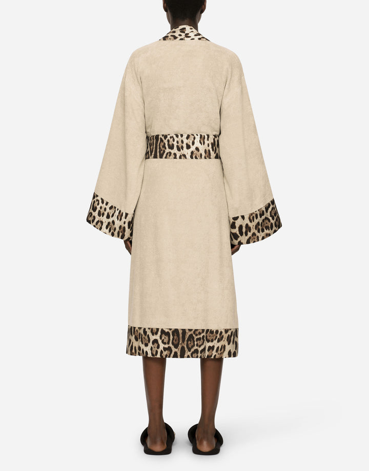 LEOPARD BANDED BATHROBE Bathroom Accessories Dolce&Gabbana   