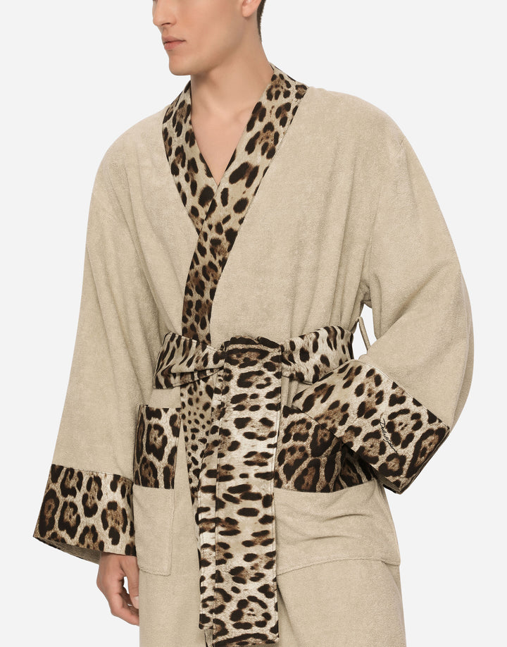 LEOPARD BANDED BATHROBE Bathroom Accessories Dolce&Gabbana   