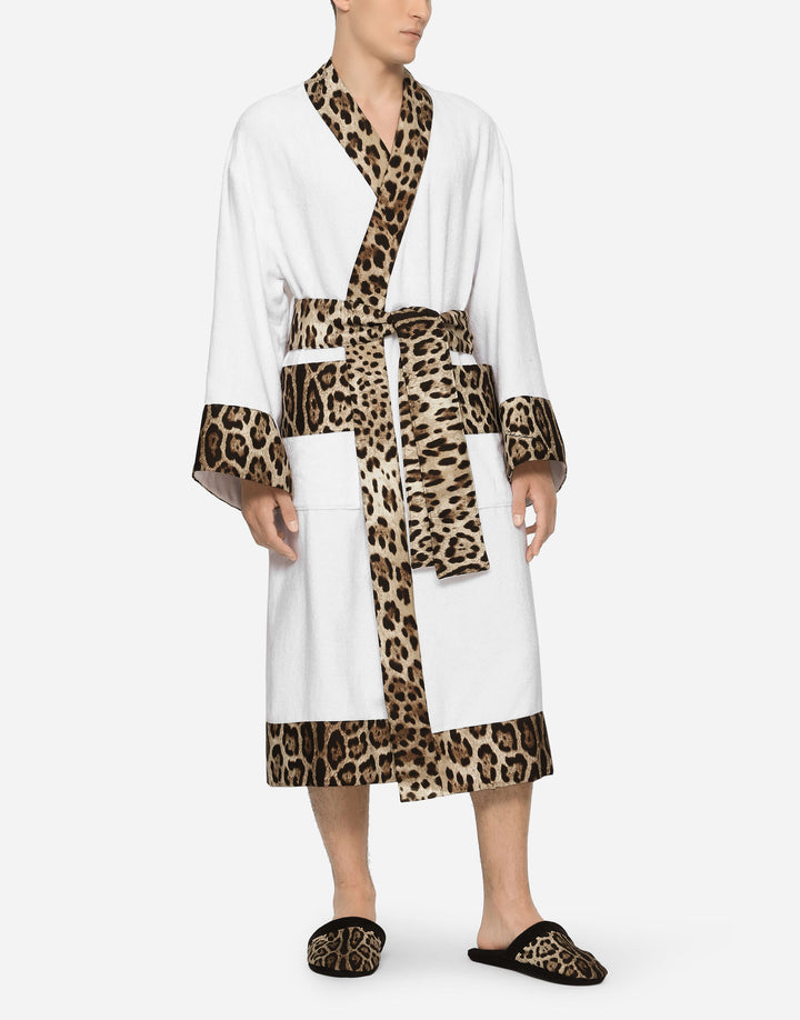 LEOPARD BANDED BATHROBE Bathroom Accessories Dolce&Gabbana   