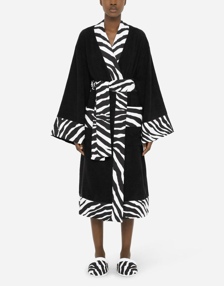 ZEBRA BANDED BATHROBE Bathroom Accessories Dolce&Gabbana   