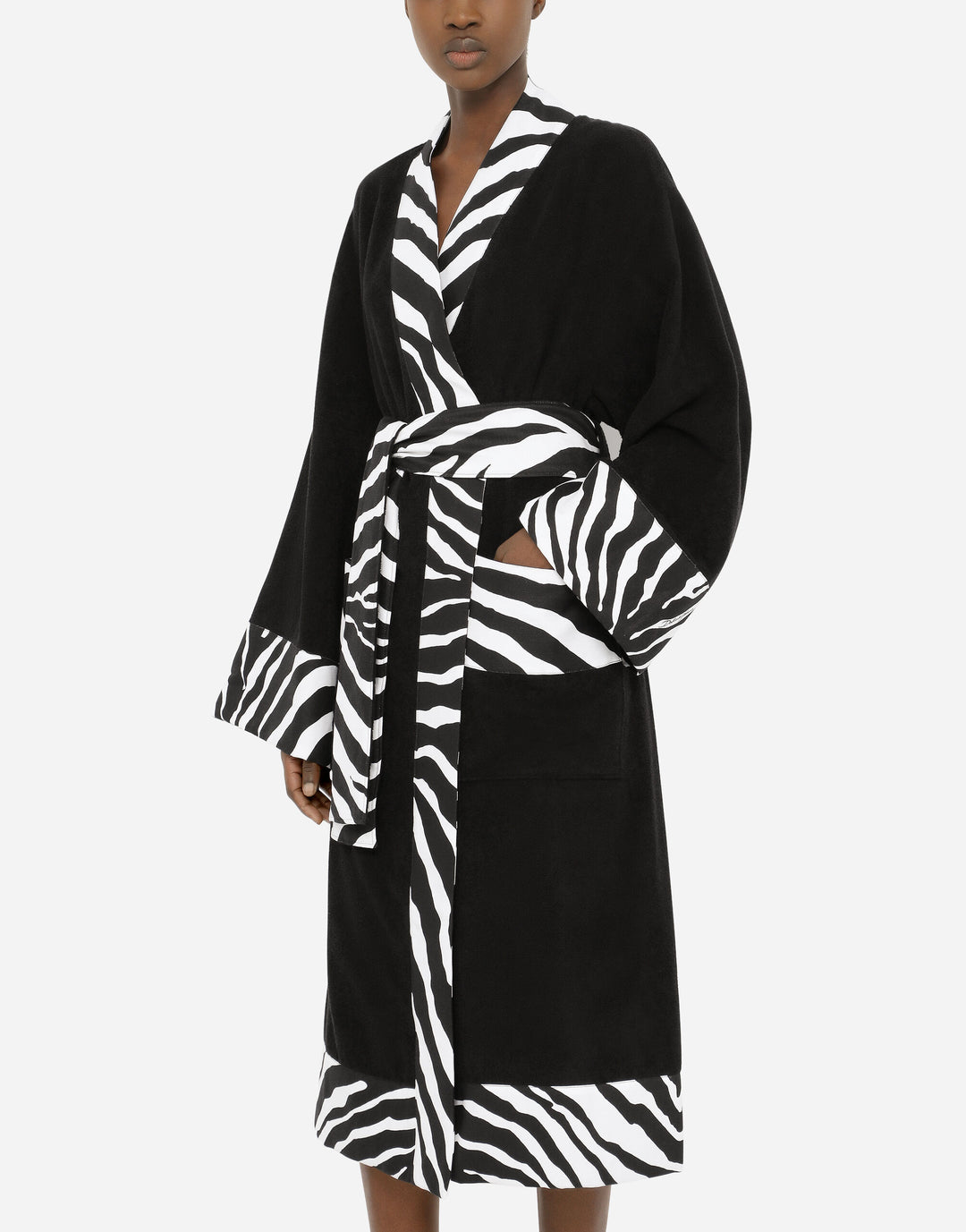 ZEBRA BANDED BATHROBE Bathroom Accessories Dolce&Gabbana   
