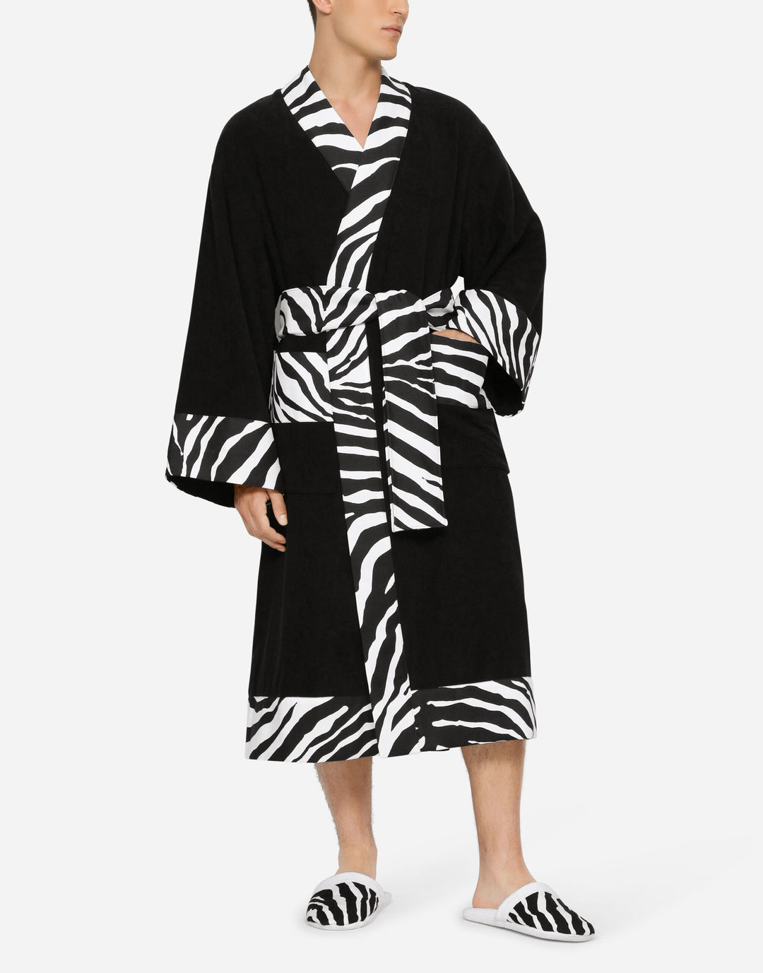 ZEBRA BANDED BATHROBE Bathroom Accessories Dolce&Gabbana   