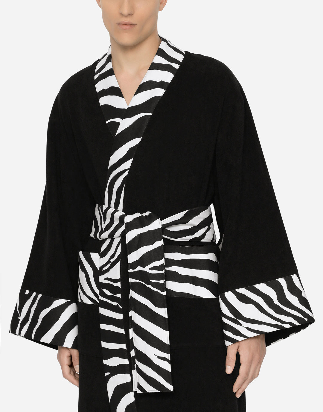 ZEBRA BANDED BATHROBE Bathroom Accessories Dolce&Gabbana   
