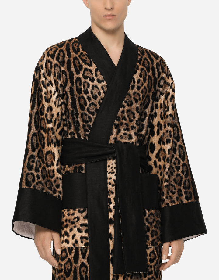 ALL OVER LEOPARD BATHROBE Bathroom Accessories Dolce&Gabbana   