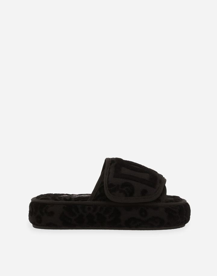 DG LOGO PLATFORM SLIPPERS WITH ADJUSTABLE STRAPS Bathroom Accessories Dolce&Gabbana   