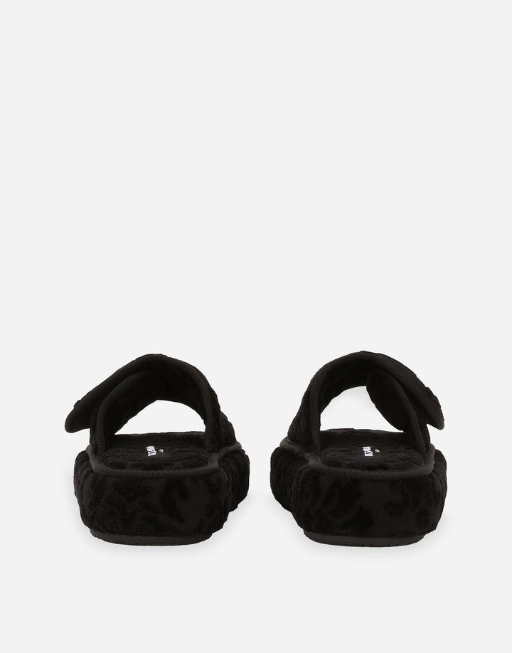 DG LOGO PLATFORM SLIPPERS WITH ADJUSTABLE STRAPS Bathroom Accessories Dolce&Gabbana   