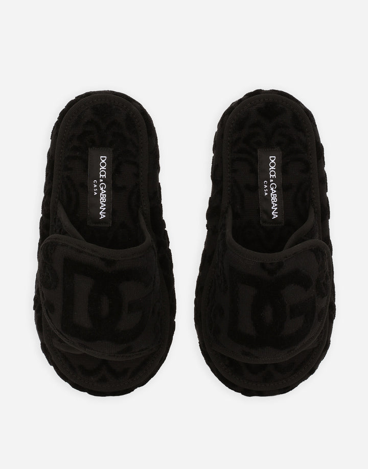DG LOGO PLATFORM SLIPPERS WITH ADJUSTABLE STRAPS Bathroom Accessories Dolce&Gabbana   