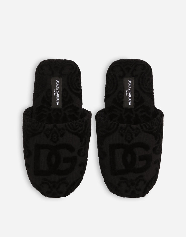 DG LOGO TERRYCLOTH SLIPPERS Bathroom Accessories Dolce&Gabbana   