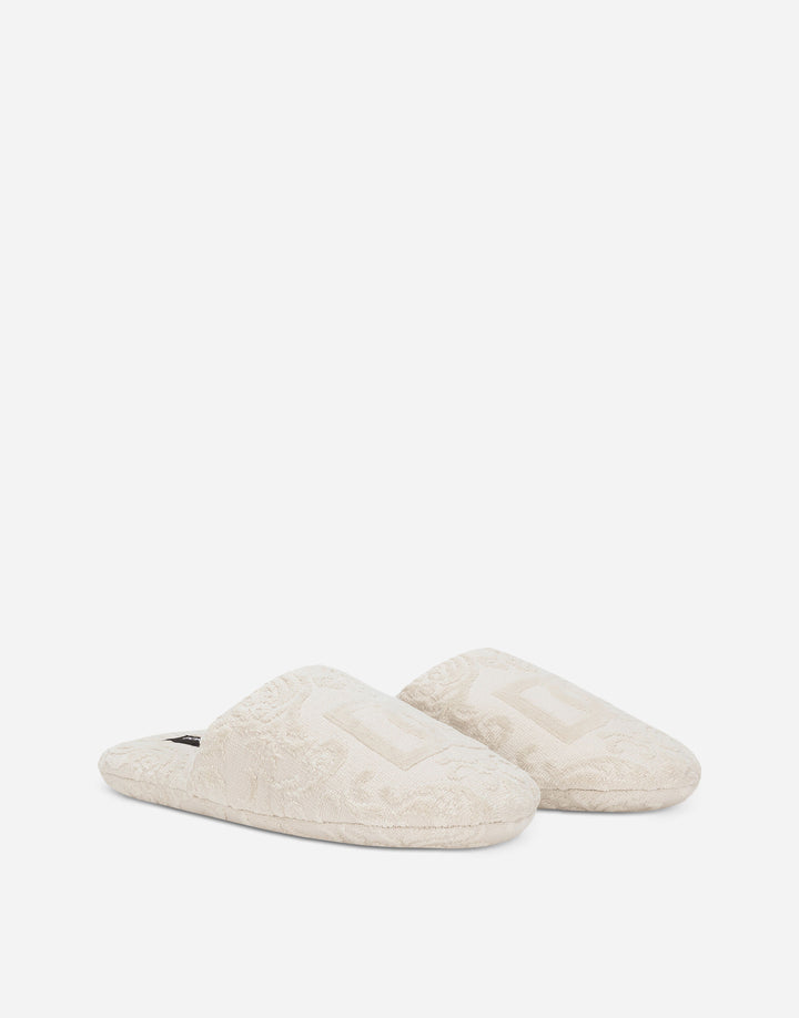 DG LOGO TERRYCLOTH SLIPPERS Bathroom Accessories Dolce&Gabbana   