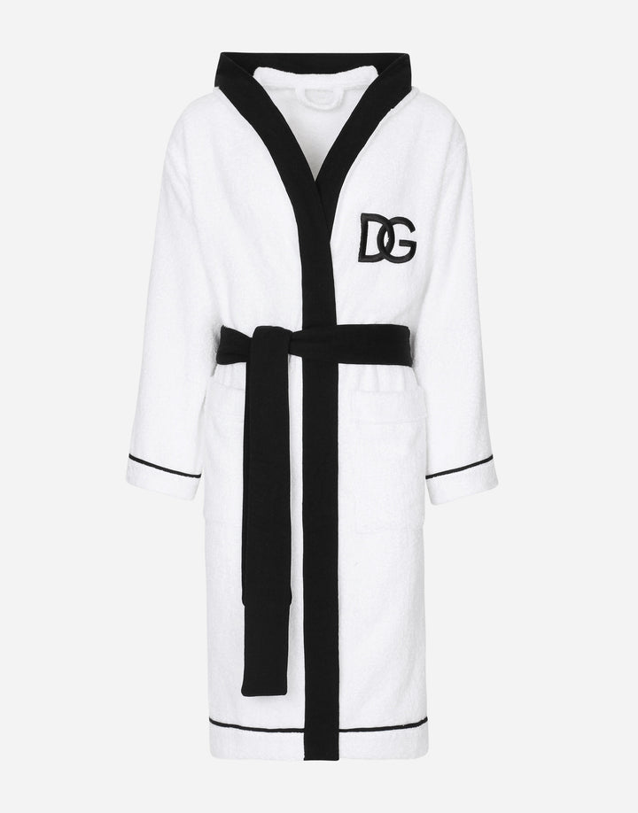 DG LOGO HOODED BATHROBE Bathroom Accessories Dolce&Gabbana   