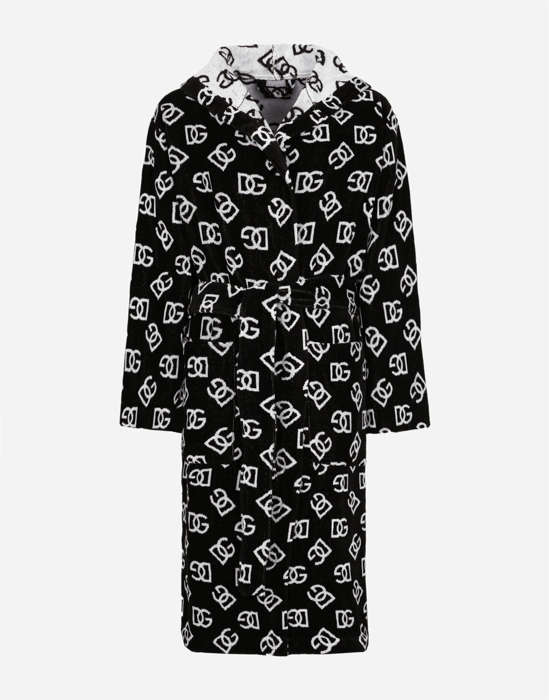 Bath Robe in Cotton Terry Jacquard Bathrobe Dolce&Gabbana