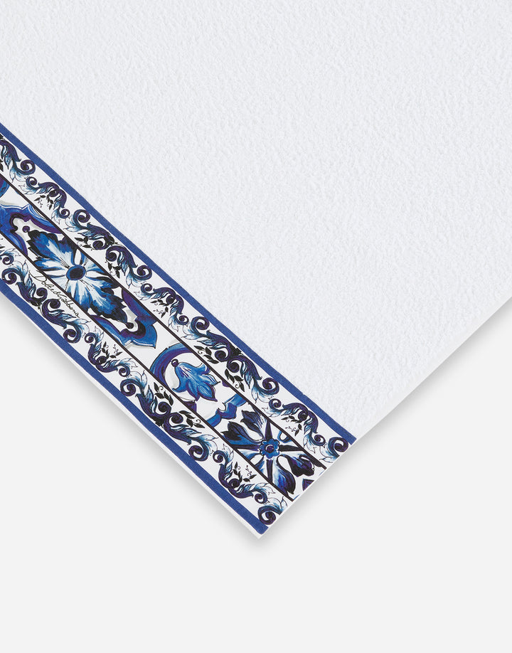 SET OF 5 BLUE MEDITERRANEO BANDED TOWELS Bathroom Accessories Dolce&Gabbana   