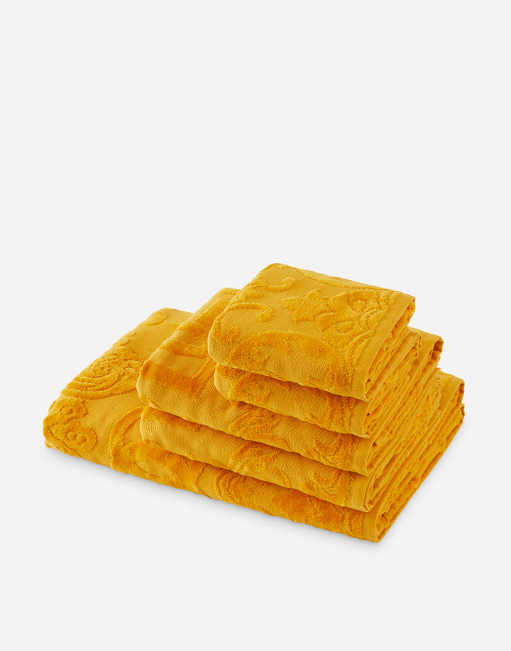 SET OF 5 DG LOGO JACQUARD TOWELS Bathroom Accessories Dolce&Gabbana   