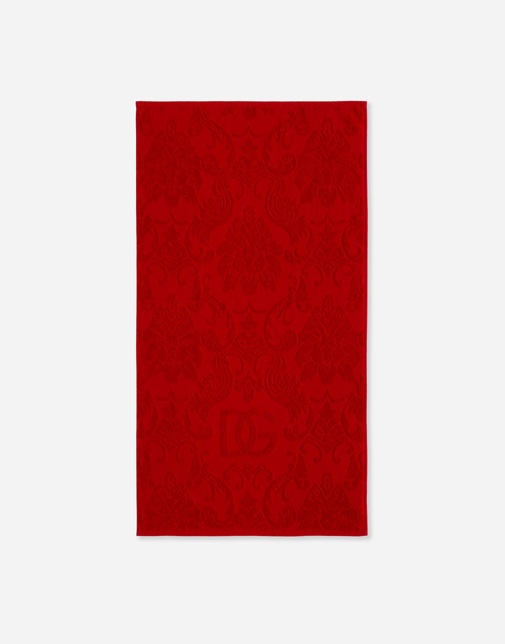 SET OF 5 DG LOGO JACQUARD TOWELS Bathroom Accessories Dolce&Gabbana   