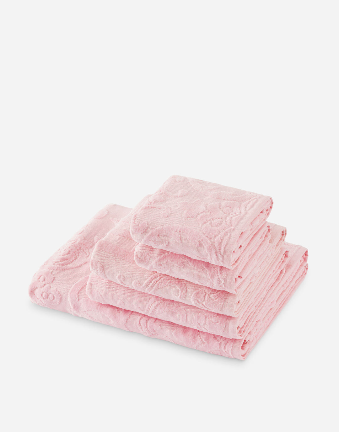 SET OF 5 DG LOGO JACQUARD TOWELS Bathroom Accessories Dolce&Gabbana   