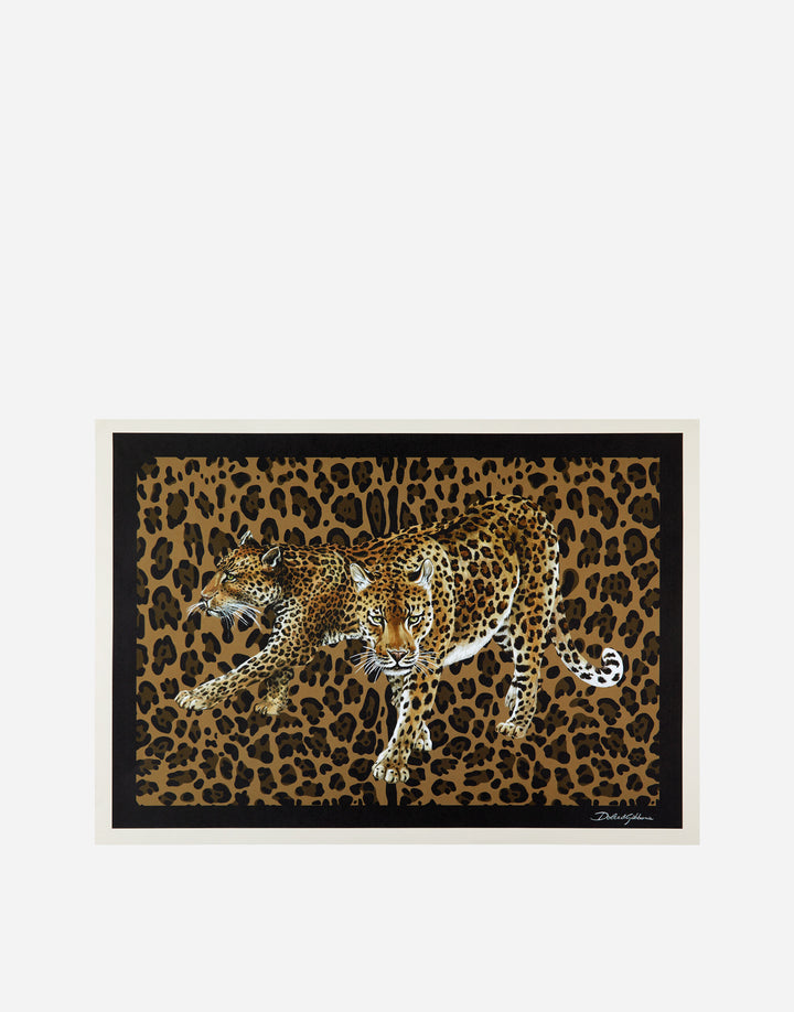 SET OF 36 LEOPARD REVERSIBLE PAPER PLACEMATS Place Mat Dolce&Gabbana   