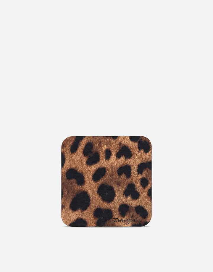 SET OF 36 LEOPARD REVERSIBLE PAPER COASTERS  Dolce&Gabbana   