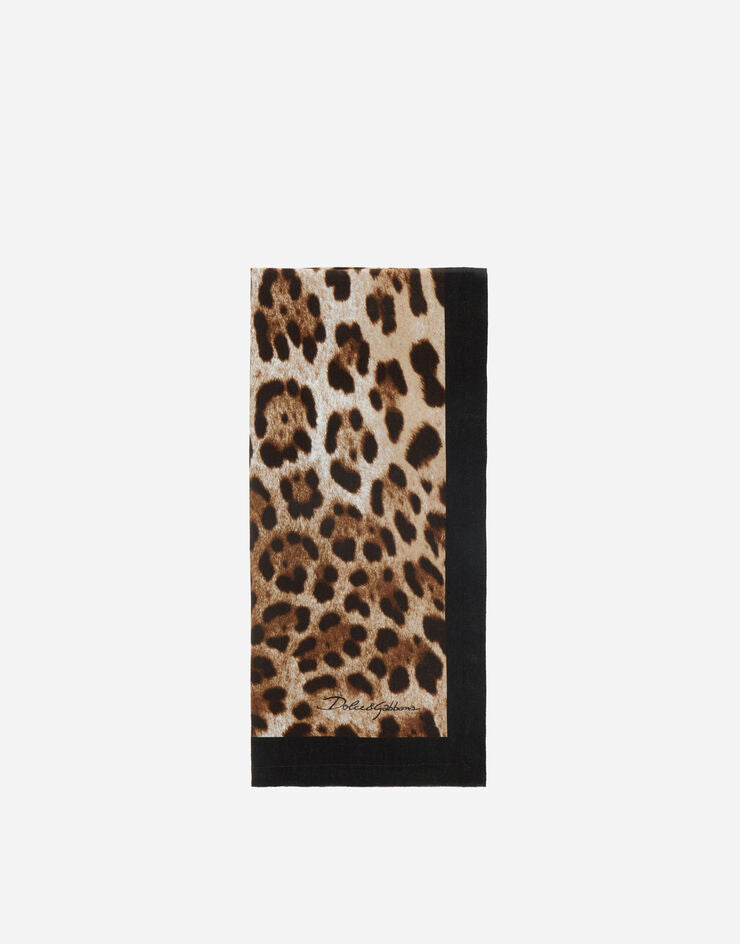ALL OVER LEOPARD SET OF 2 LINEN NAPKINS  Dolce&Gabbana   