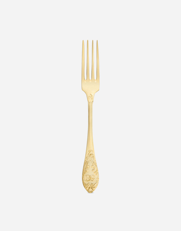 24K GOLD PLATED DESSERT FORK cutlery set Dolce&Gabbana   