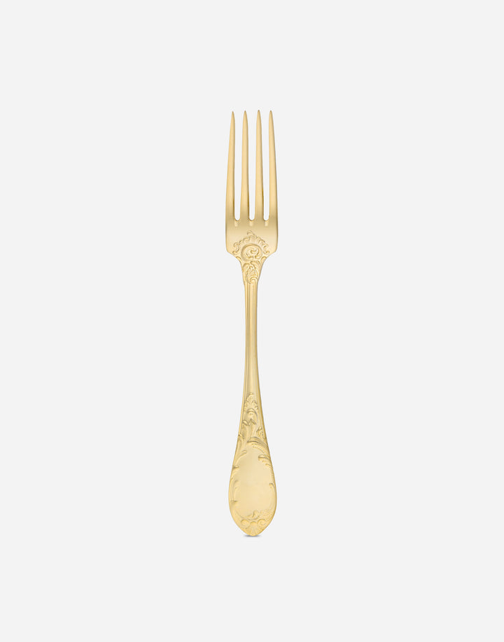 24K GOLD PLATED DESSERT FORK cutlery set Dolce&Gabbana   
