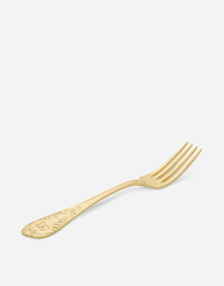 24K GOLD PLATED DESSERT FORK cutlery set Dolce&Gabbana   