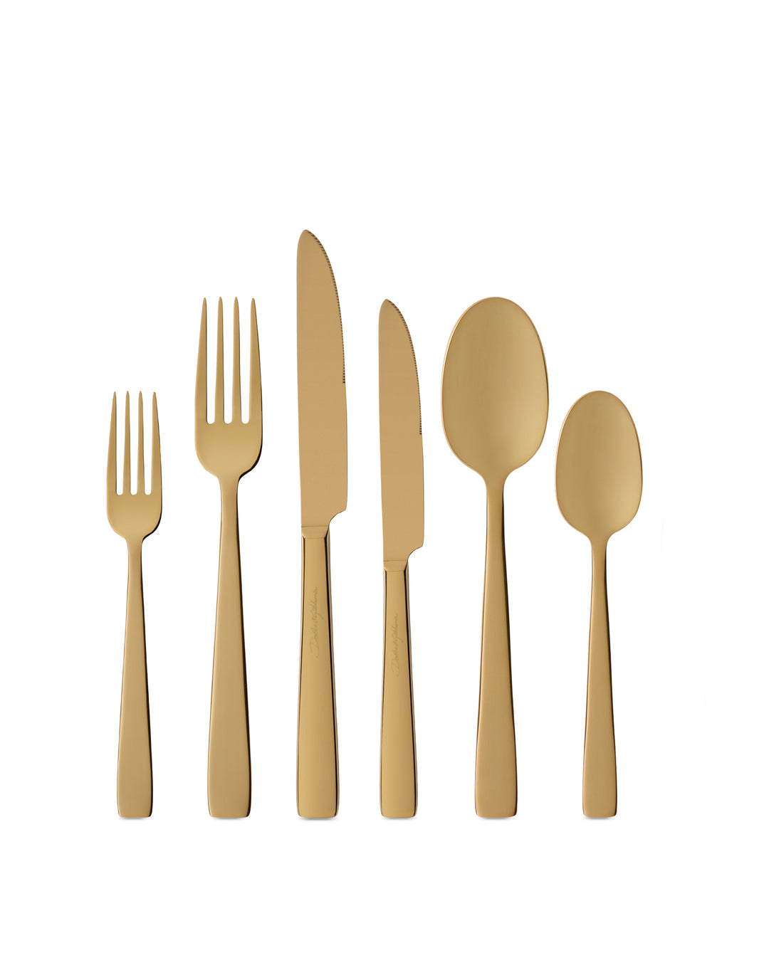SET OF 6 GOLD CUTLERY PIECES cutlery set Dolce&Gabbana   