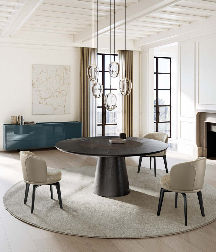 Teo Wood-Ceramic Dining Table Dining Table Eforma