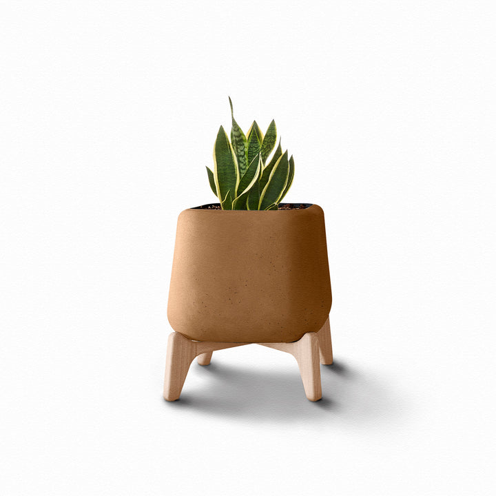 Terra Planter – Square Outdoor Planters Indigenus Brown Natural