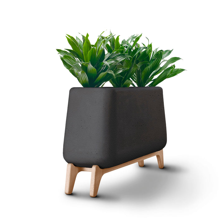 Terra Planter – Trough Outdoor Planters Indigenus Black Natural