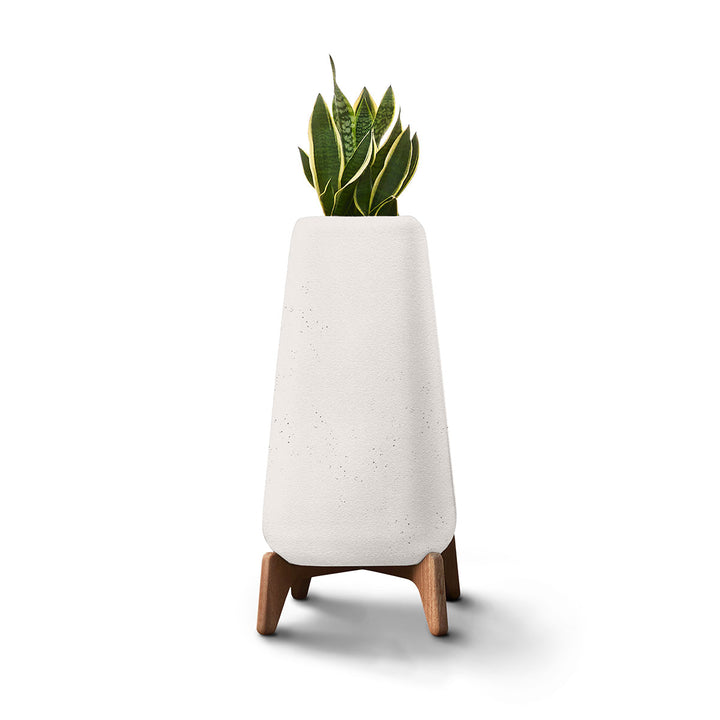 Terra Planter – Tall Outdoor Planters Indigenus White Oiled