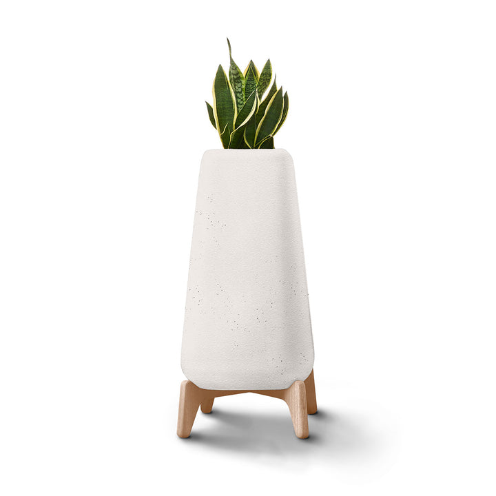 Terra Planter – Tall Outdoor Planters Indigenus White Natural