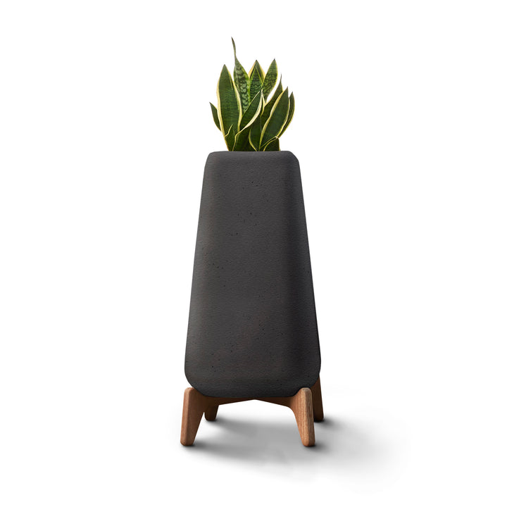 Terra Planter – Tall Outdoor Planters Indigenus Black Oiled