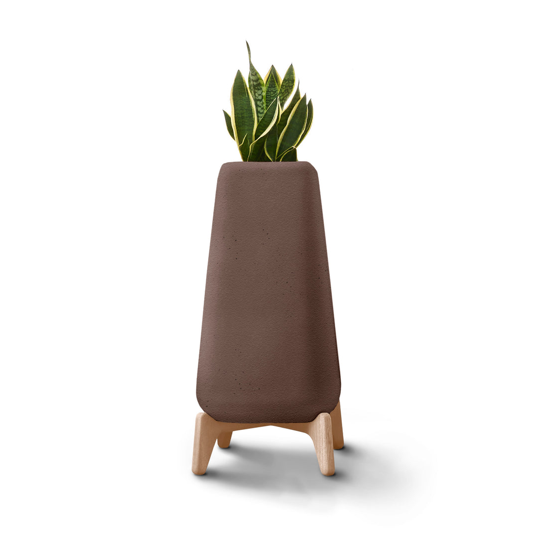 Terra Planter – Tall Outdoor Planters Indigenus Brown Natural