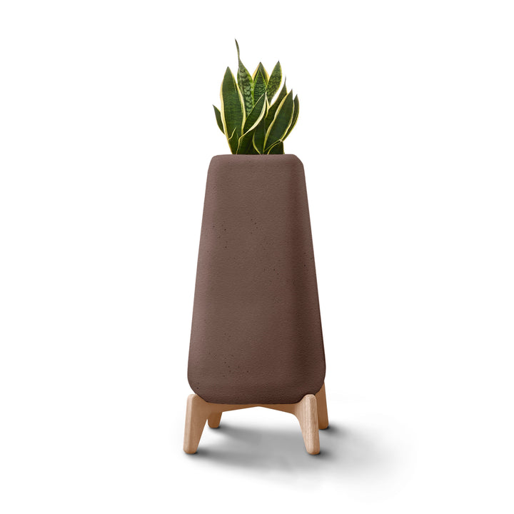 Terra Planter – Tall Outdoor Planters Indigenus Brown Natural