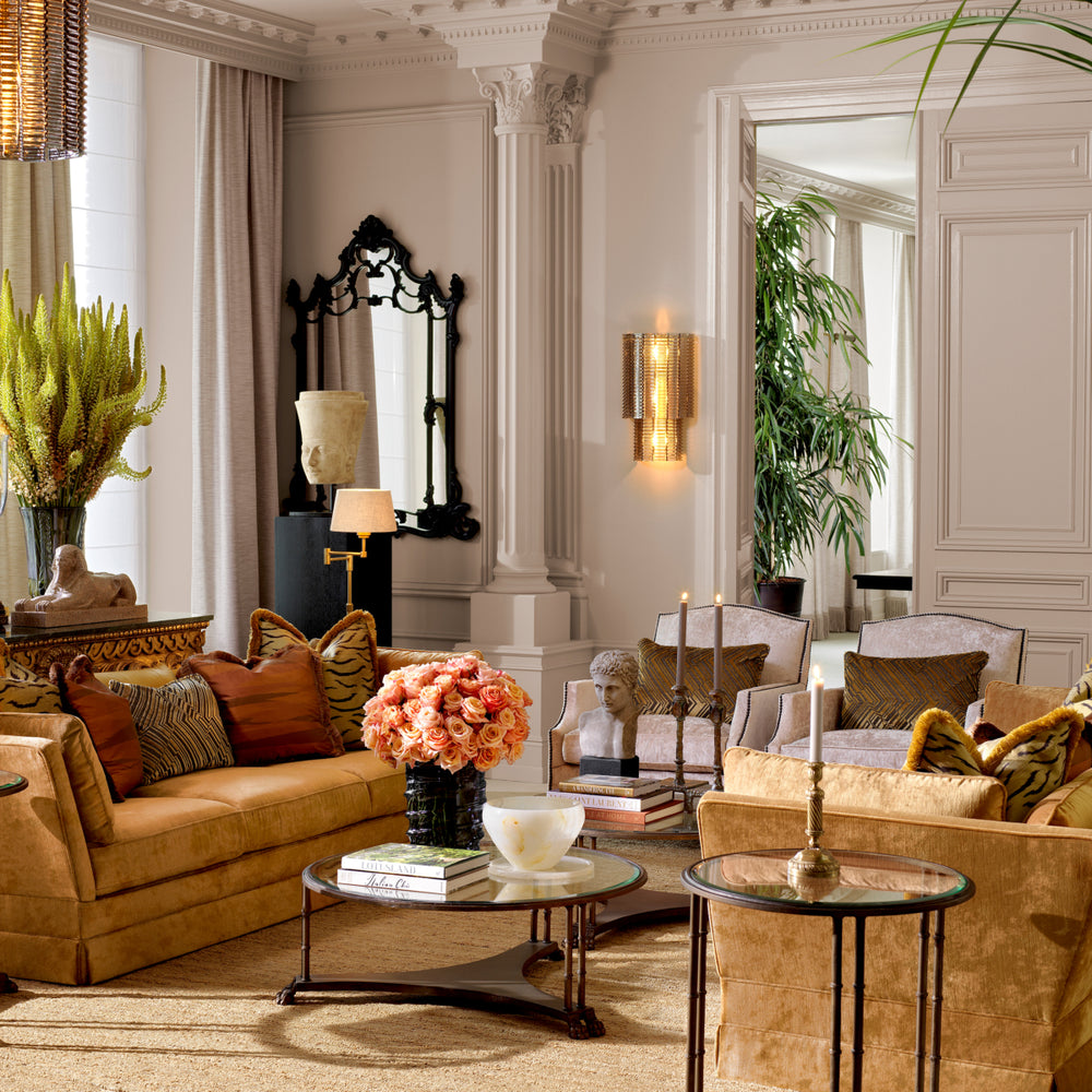 Wall Lamp Imperial Brushed Brass Finish Smoke Glass Lighting Eichholtz