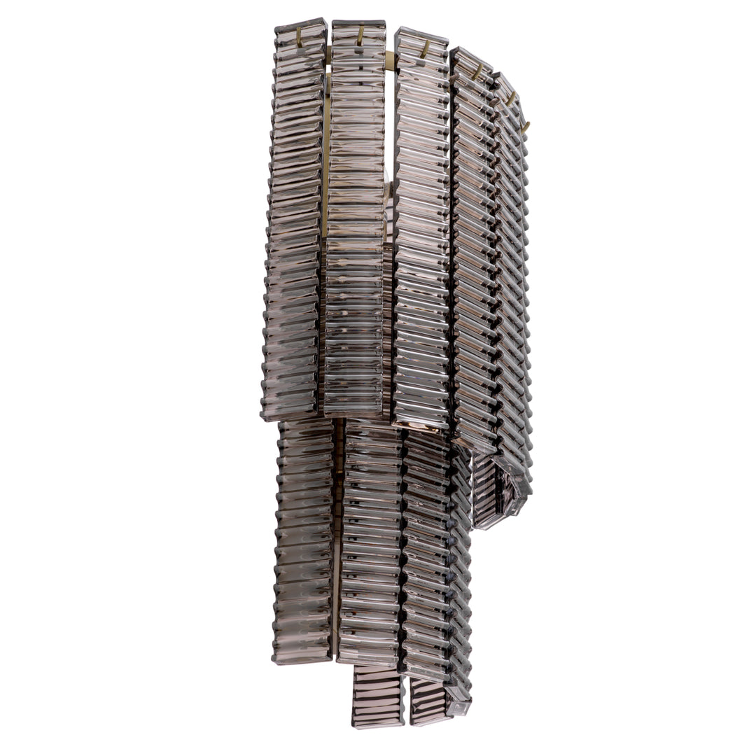 Wall Lamp Imperial Brushed Brass Finish Smoke Glass Lighting Eichholtz